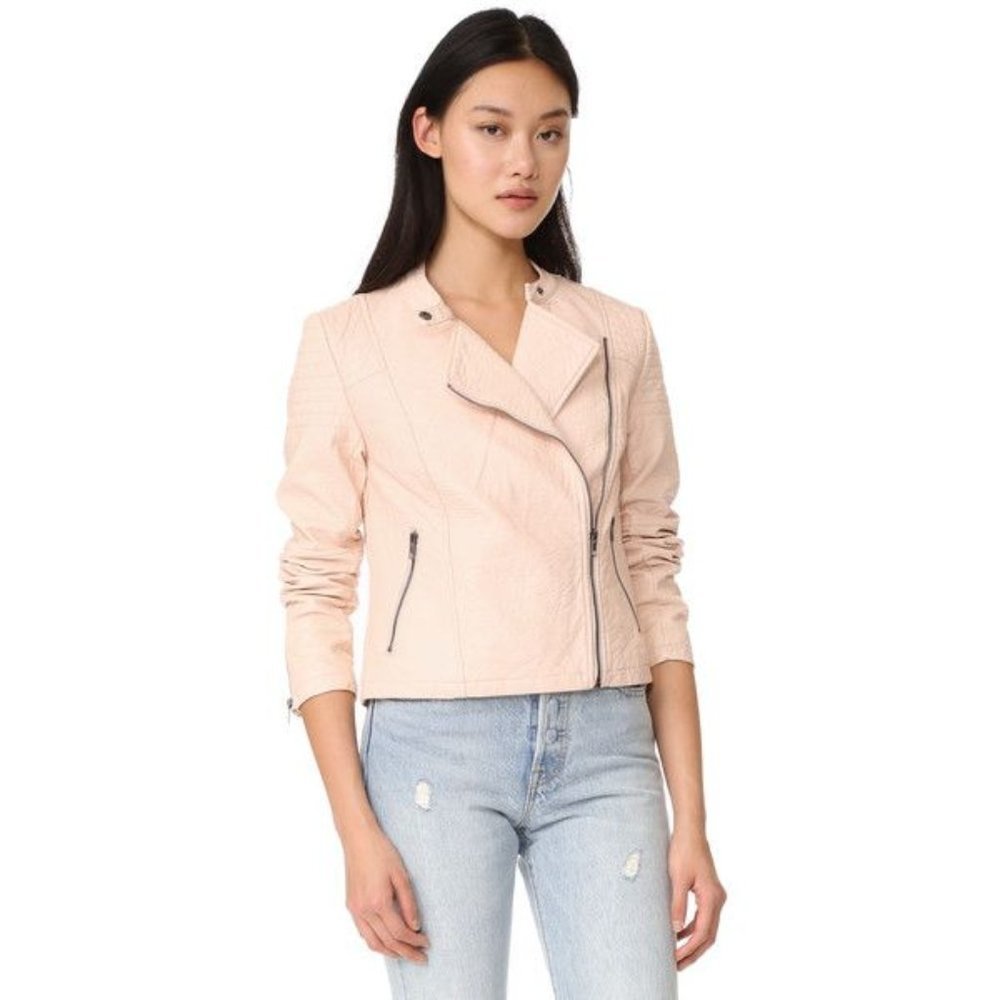 Cupcakes & Cashmere Light Light Moto Jacket Vegan Leather
